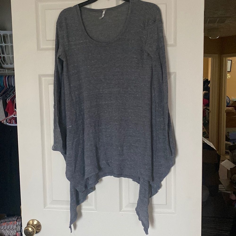 Free people oversized grey top xs